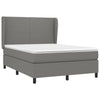 Stella Homewares Box Spring Bed with Mattress Dark Grey 137x187 cm Double Size Fabric