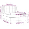 Stella Homewares Box Spring Bed with Mattress Dark Grey 137x187 cm Double Size Fabric