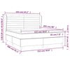 Stella Homewares Box Spring Bed with Mattress Dark Grey 153x203 cm Queen Size Fabric