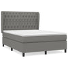 Stella Homewares Box Spring Bed with Mattress Dark Grey 137x187 cm Double Size Fabric