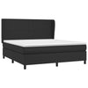 Stella Homewares Box Spring Bed with Mattress Black 153x203 cm Queen Size Faux Leather
