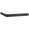 Stella Homewares Box Spring Bed with Mattress Black 153x203 cm Queen Size Faux Leather