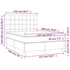 Stella Homewares Box Spring Bed with Mattress&LED Dark Grey 137x187 cm Double Size Fabric