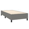 Stella Homewares Box Spring Bed with Mattress&LED Dark Grey 106x203 cm King Single Size Fabric