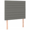 Stella Homewares Box Spring Bed with Mattress&LED Dark Grey 106x203 cm King Single Size Fabric