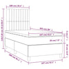 Stella Homewares Box Spring Bed with Mattress&LED Dark Grey 106x203 cm King Single Size Fabric