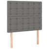 Stella Homewares Box Spring Bed with Mattress&LED Dark Grey 106x203 cm King Single Size Fabric