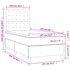 Stella Homewares Box Spring Bed with Mattress&LED Dark Grey 106x203 cm King Single Size Fabric