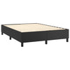 Stella Homewares Box Spring Bed with Mattress&LED Black 153x203 cm Queen Size Faux Leather