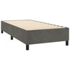 Stella Homewares Box Spring Bed with Mattress Dark Grey 106x203 cm King Single Size Velvet