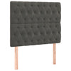 Stella Homewares Box Spring Bed with Mattress Dark Grey 106x203 cm King Single Size Velvet