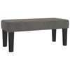 Stella Homewares Box Spring Bed with Mattress Dark Grey 106x203 cm King Single Size Velvet