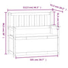 Stella Homewares Bench 112.5x51.5x96.5 cm Solid Wood Pine