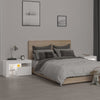 Stella Homewares Bedside Cabinets 2 pcs with LED Lights White 70x36.5x40 cm