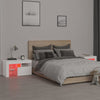 Stella Homewares Bedside Cabinets 2 pcs with LED Lights White 70x36.5x40 cm