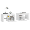 Stella Homewares Bedside Cabinets 2 pcs with LED Lights White 70x36.5x40 cm