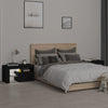 Stella Homewares Bedside Cabinets 2 pcs with LED Lights Black 70x36.5x40 cm