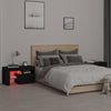 Stella Homewares Bedside Cabinets 2 pcs with LED Lights Black 70x36.5x40 cm