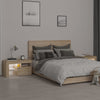 Stella Homewares Bedside Cabinets 2 pcs with LED Lights Sonoma Oak 70x36.5x40 cm