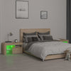 Stella Homewares Bedside Cabinets 2 pcs with LED Lights Sonoma Oak 70x36.5x40 cm