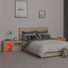 Stella Homewares Bedside Cabinets 2 pcs with LED Lights Sonoma Oak 70x36.5x40 cm