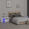 Stella Homewares Bedside Cabinets 2 pcs with LED Lights High Gloss White 70x36.5x40 cm