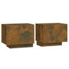 Stella Homewares Bedside Cabinet Smoked Oak 100x35x40 cm Engineered Wood
