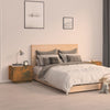 Stella Homewares Bedside Cabinet Smoked Oak 100x35x40 cm Engineered Wood