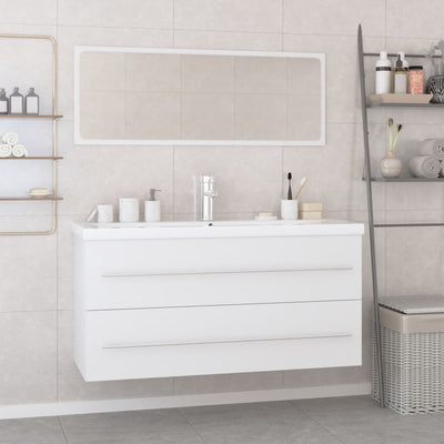 Stella Homewares Bathroom Furniture Set White Engineered Wood