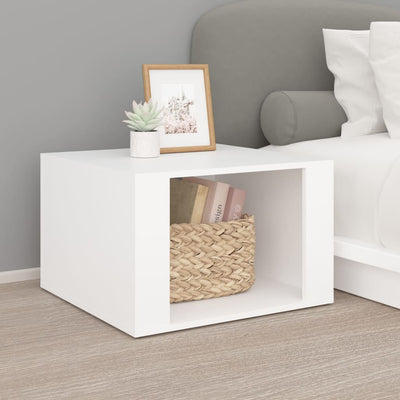 Stella Homewares Bedside Table White 57x55x36 cm Engineered Wood