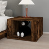 Stella Homewares Bedside Table Smoked Oak 57x55x36 cm Engineered Wood