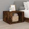 Stella Homewares Bedside Table Smoked Oak 57x55x36 cm Engineered Wood