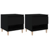 Stella Homewares Bedside Tables 2 pcs Black 50x46x50 cm Engineered Wood