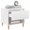 Stella Homewares Bedside Tables 2 pcs High Gloss White 50x46x50 cm Engineered Wood