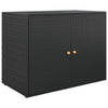 Stella Homewares Garden Storage Cabinet Black 100x55.5x80 cm Poly Rattan