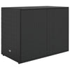 Stella Homewares Garden Storage Cabinet Black 100x55.5x80 cm Poly Rattan