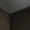 Stella Homewares Garden Storage Cabinet Black 100x55.5x80 cm Poly Rattan