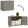 Stella Homewares Garden Storage Cabinet Grey 100x55.5x80 cm Poly Rattan