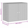 Stella Homewares Garden Storage Cabinet Grey 100x55.5x80 cm Poly Rattan