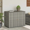 Stella Homewares Garden Storage Cabinet Grey 100x55.5x80 cm Poly Rattan