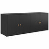 Stella Homewares Garden Storage Cabinet Black 198x55.5x80 cm Poly Rattan