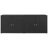 Stella Homewares Garden Storage Cabinet Black 198x55.5x80 cm Poly Rattan