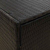 Stella Homewares Garden Storage Cabinet Black 198x55.5x80 cm Poly Rattan