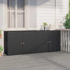 Stella Homewares Garden Storage Cabinet Black 198x55.5x80 cm Poly Rattan