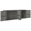 Stella Homewares Garden Storage Cabinet Grey 198x55.5x80 cm Poly Rattan