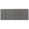 Stella Homewares Garden Storage Cabinet Grey 198x55.5x80 cm Poly Rattan