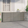 Stella Homewares Garden Storage Cabinet Grey 198x55.5x80 cm Poly Rattan