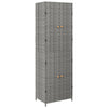 Stella Homewares Garden Storage Cabinet Grey 59x40x180 cm Poly Rattan