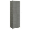 Stella Homewares Garden Storage Cabinet Grey 59x40x180 cm Poly Rattan