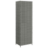 Stella Homewares Garden Storage Cabinet Grey 59x40x180 cm Poly Rattan